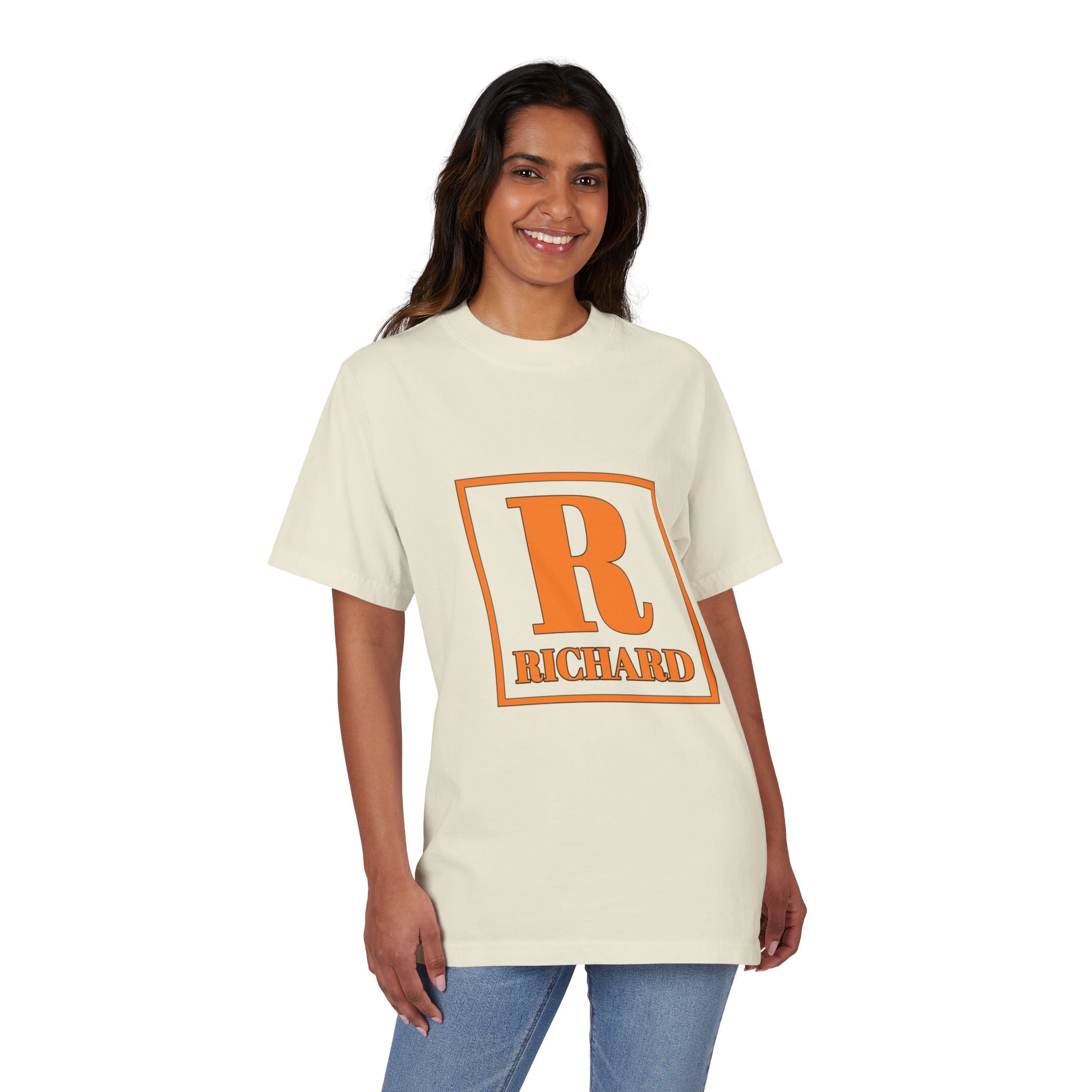 Richard Monogram T-Shirt — Vintage Block R Initial Tee