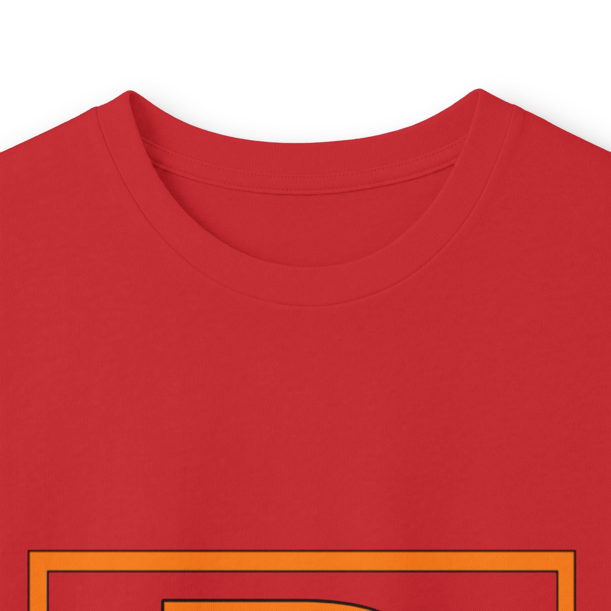 Ben Monogram Long Sleeve Tee — Orange Block Initial B Shirt