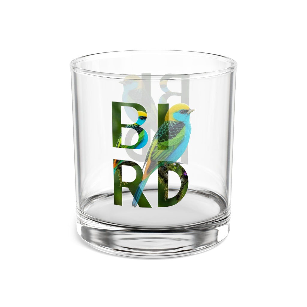 Bird Rocks Glass – 10oz Whiskey Tumbler with Colorful Tropical Bird Design
