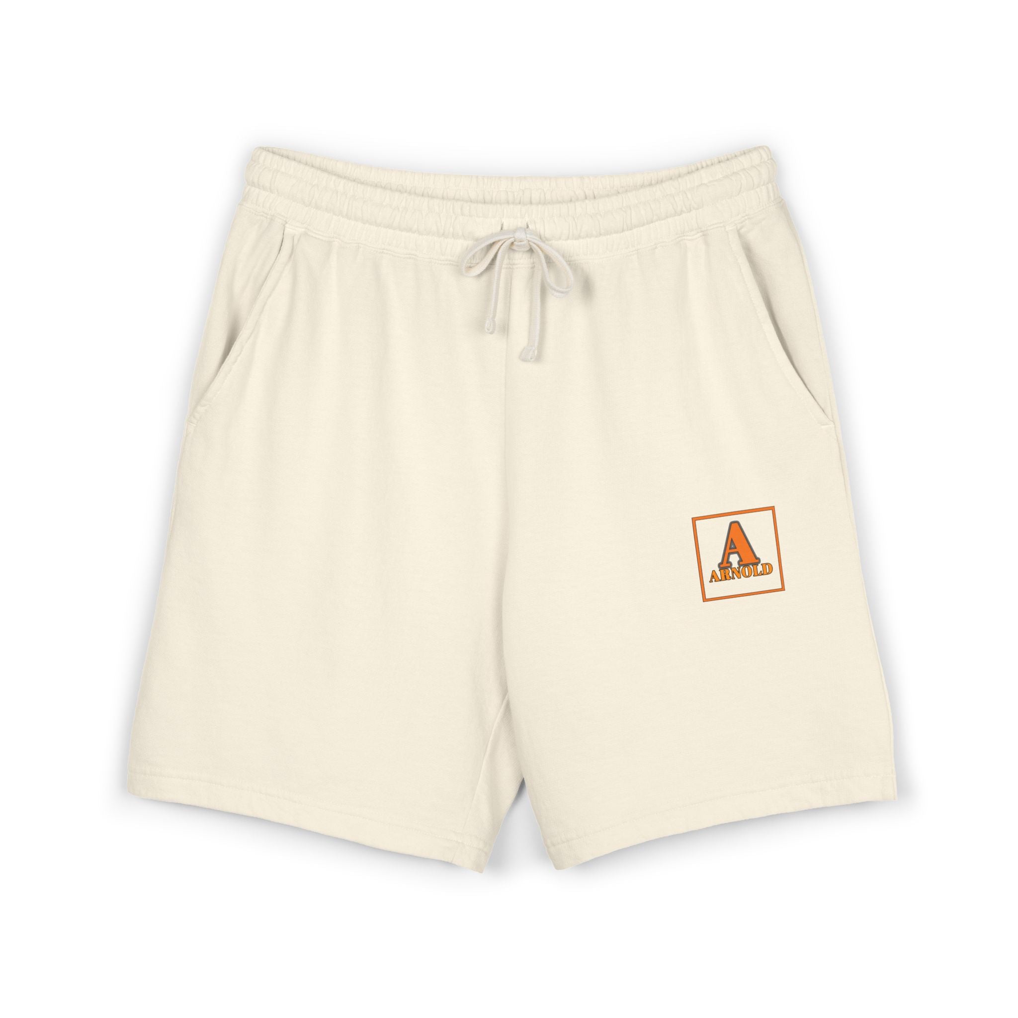 Lightweight Garment-Dyed Fleece Sweat Shorts — Minimal Camp Logo