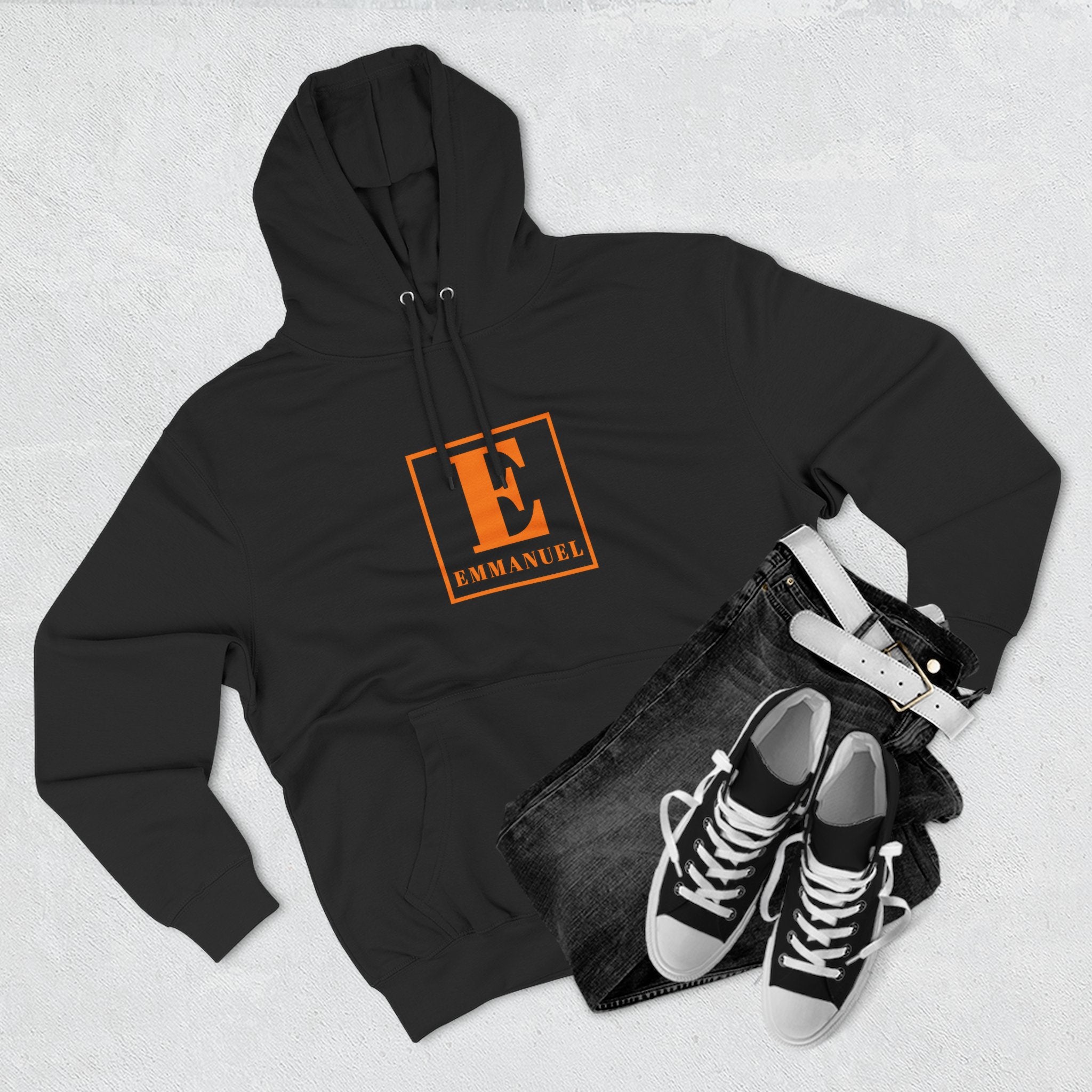 Emmanuel Letterbox Hoodie — Classic Christian Faith Pullover