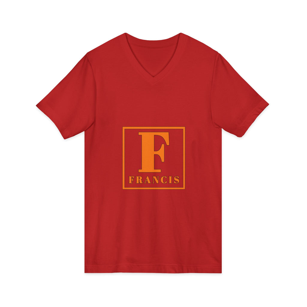 Francis Monogram V-Neck Tee — Personalized Initial Square Logo
