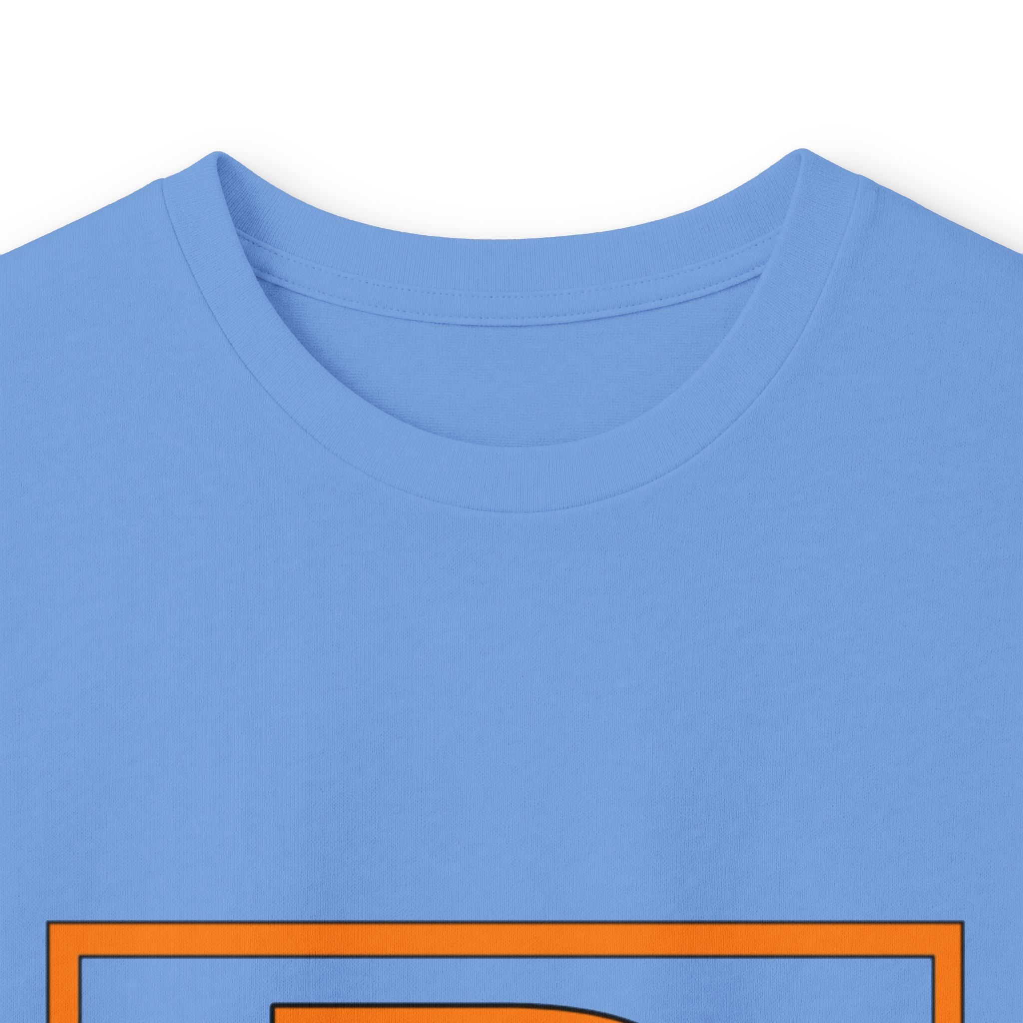 Ben Monogram Long Sleeve Tee — Orange Block Initial B Shirt