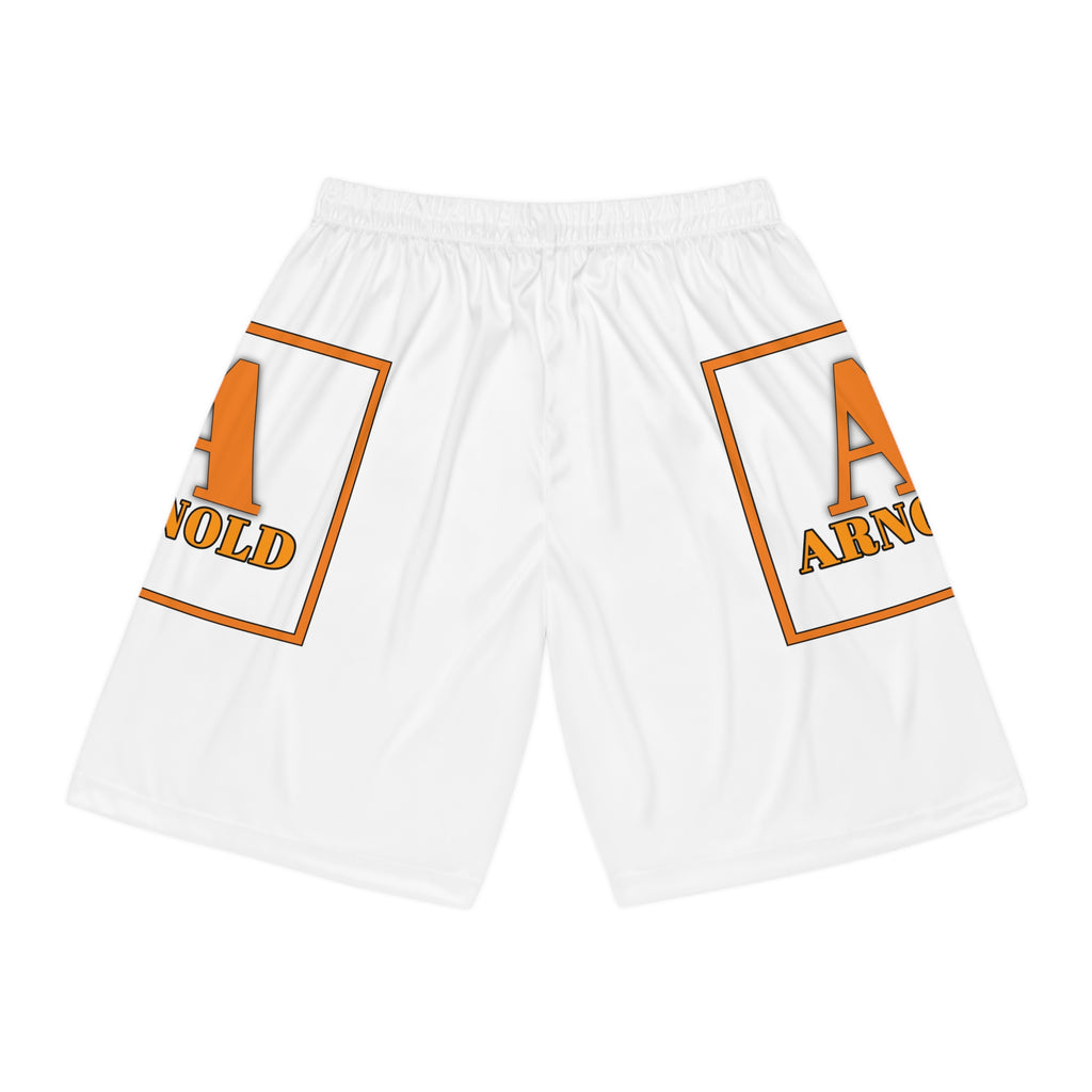 A-Logo Basketball Shorts — All-Over-Print Athletic Shorts
