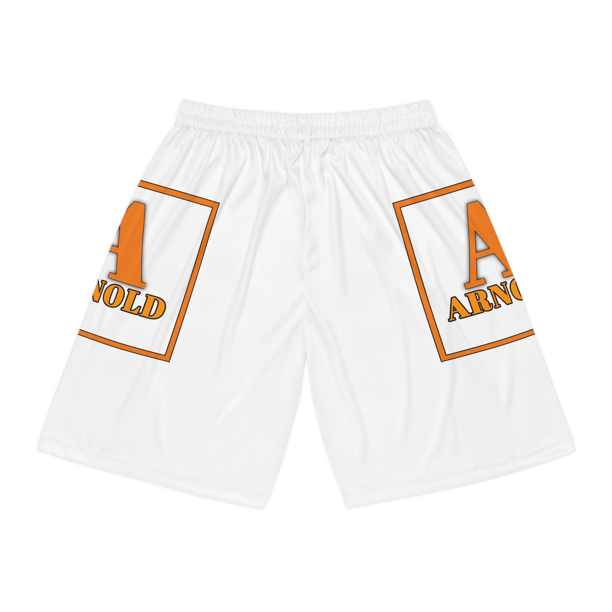 A-Logo Basketball Shorts — All-Over-Print Athletic Shorts
