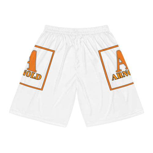 A-Logo Basketball Shorts — All-Over-Print Athletic Shorts