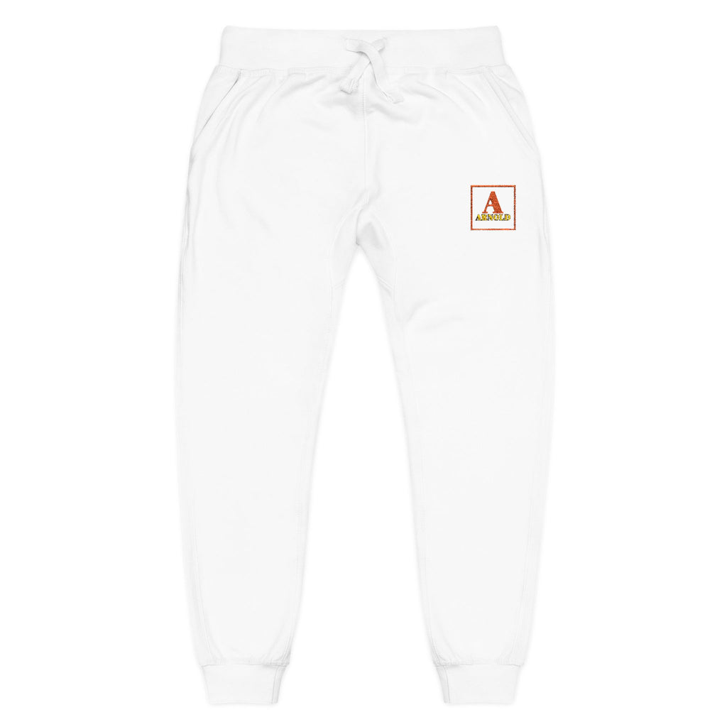 Embroidered Monogram 'A' Fleece Sweatpants — Cozy Personalized Joggers