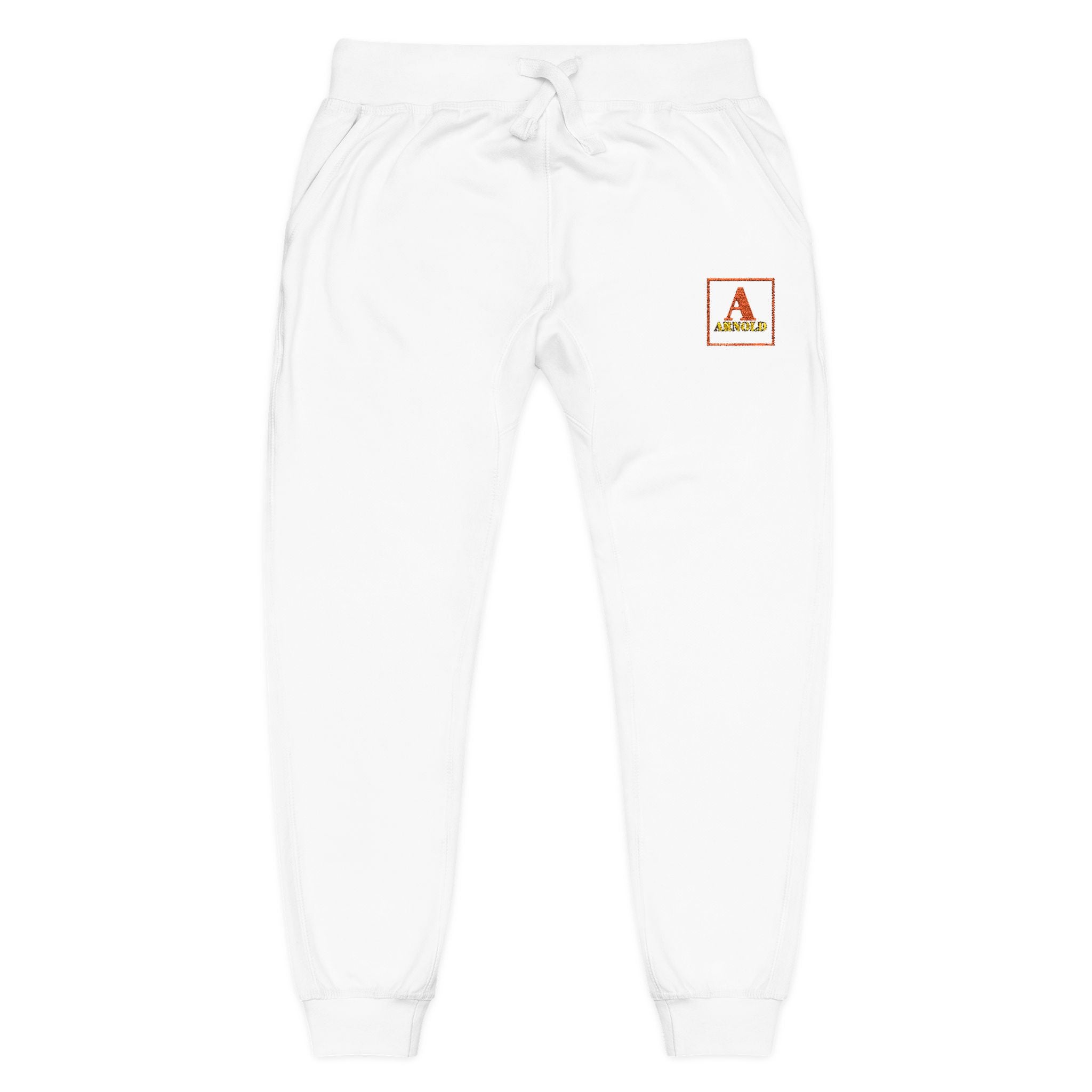 Embroidered Monogram 'A' Fleece Sweatpants — Cozy Personalized Joggers