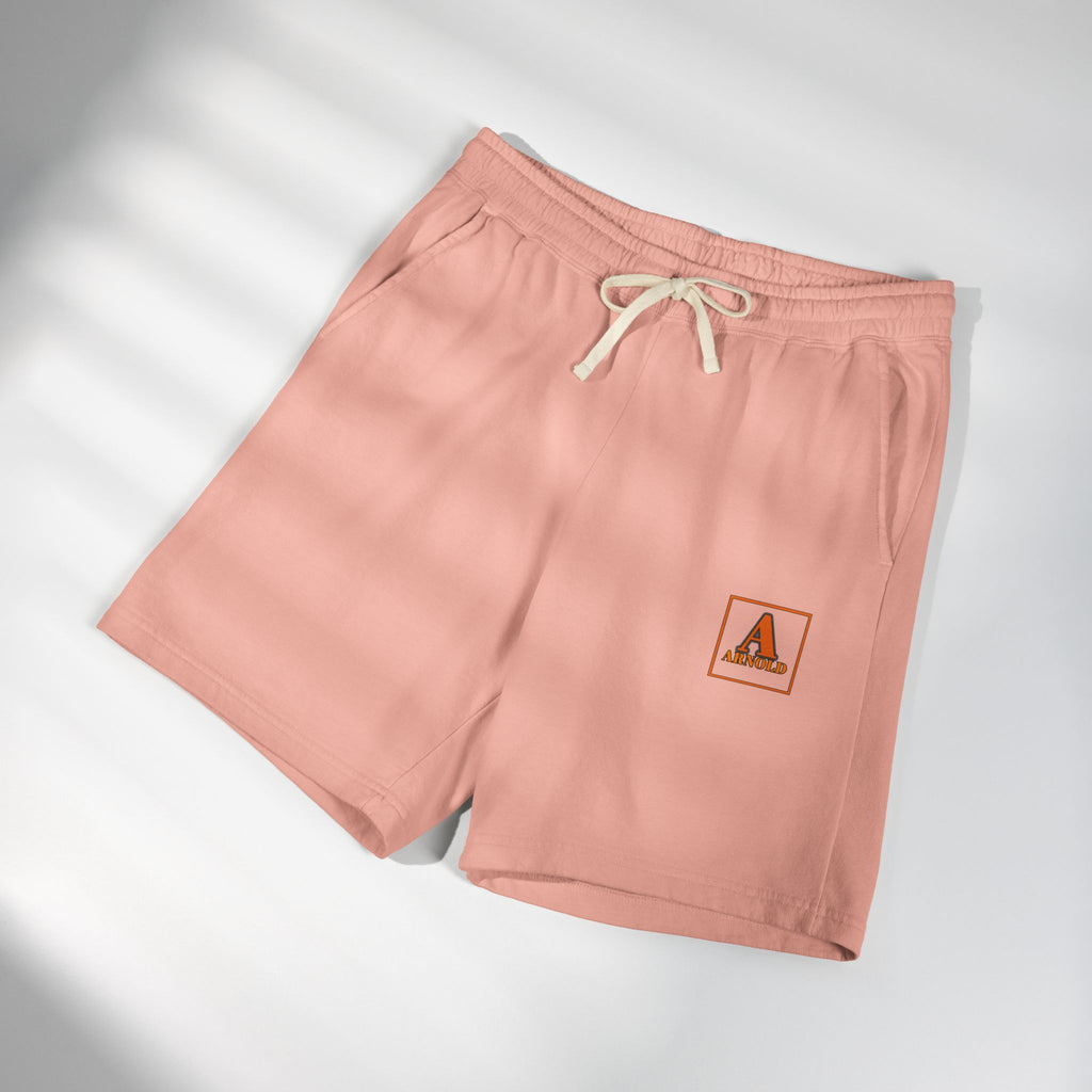 Lightweight Garment-Dyed Fleece Sweat Shorts — Minimal Camp Logo